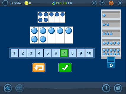 Math Kindergarten Representing Numbers to 10 on a Ten Frame and Identifying the Numeral