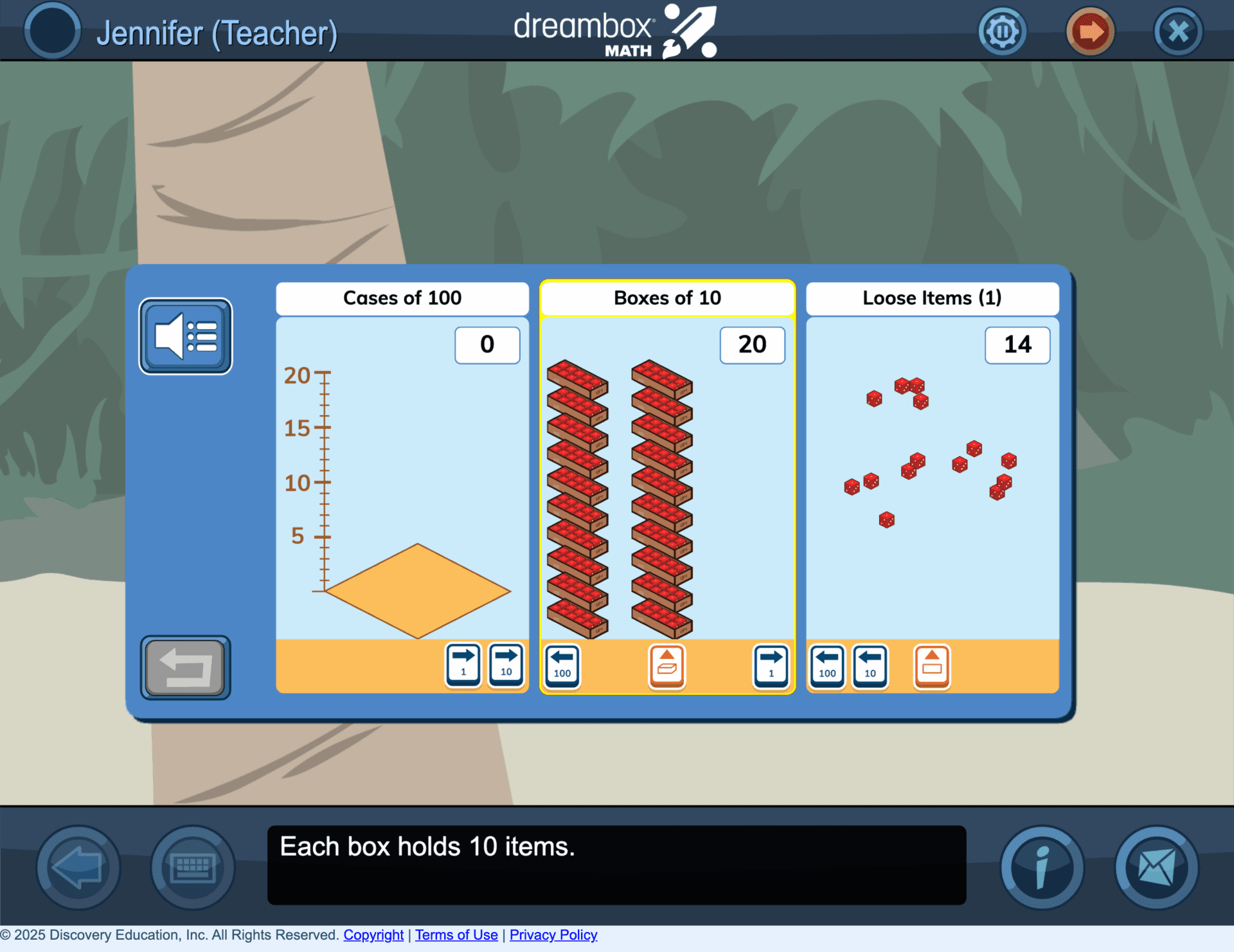 dreambox math sample lesson screenshot second grade place value packing