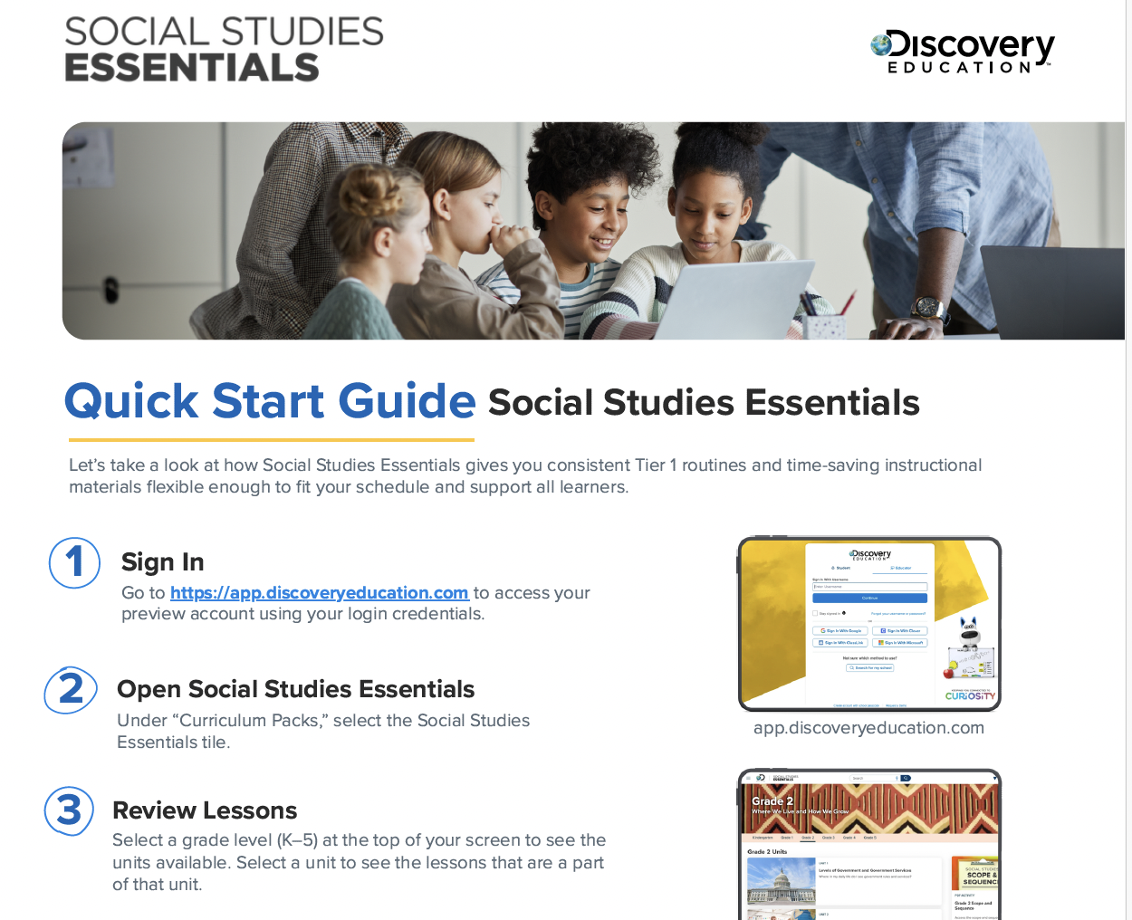 social studies essentials quick start guide