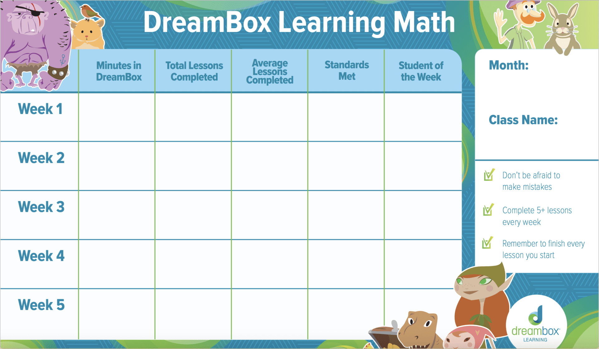 Monthly Progress Tracker
