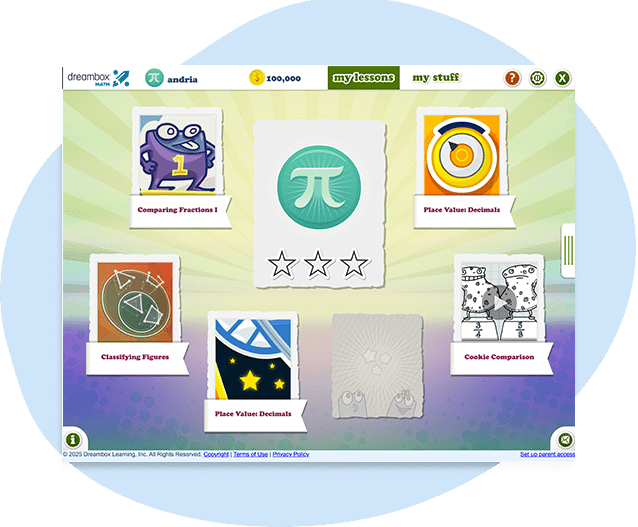 TX Gr3 5 Andria My Stuff Lesson Chooser block