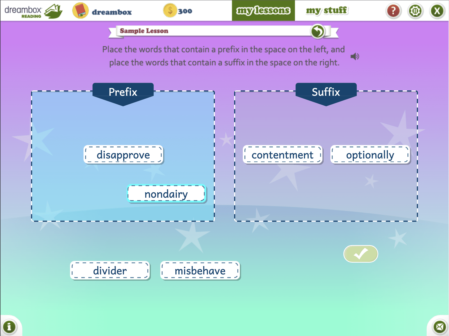 dbr 3 5 vocabulary associate suffix screenshot