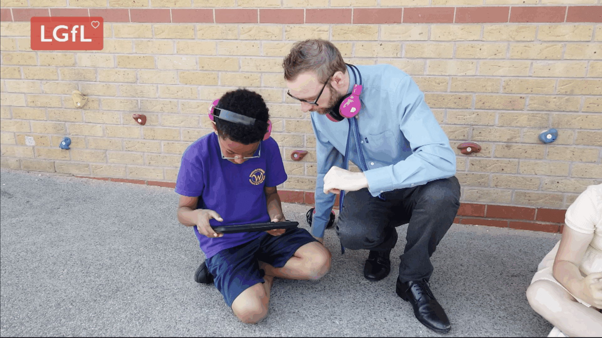 Blog Teacher and MS Student Using Sandbox AR