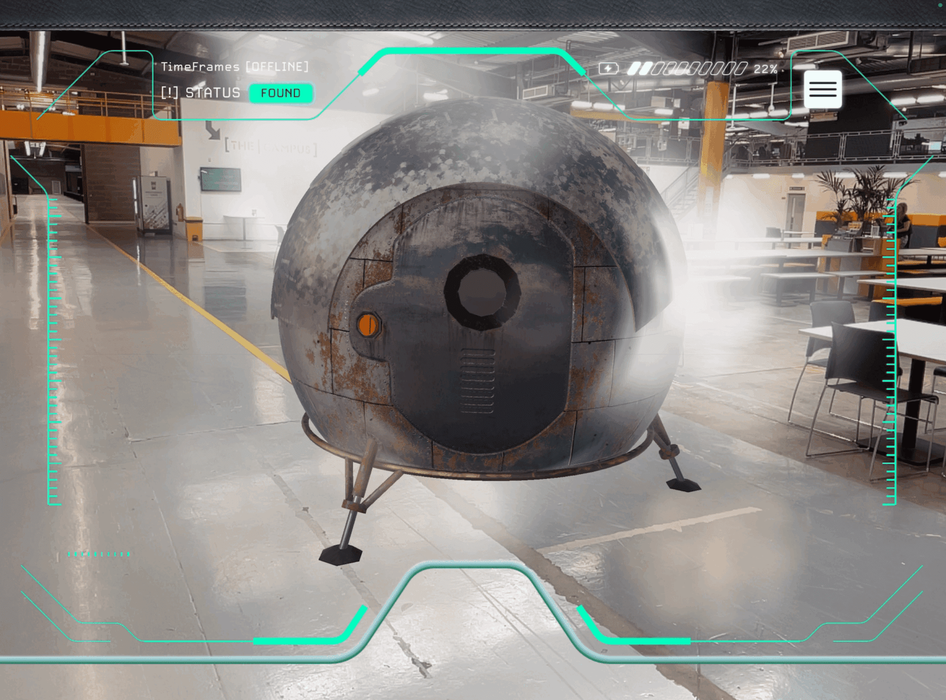 Timepod Time Machine in AR