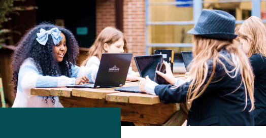 4 students on laptop