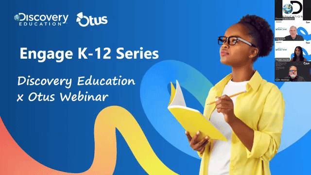 de engage k12 discovery education otus ondemand webinar social share