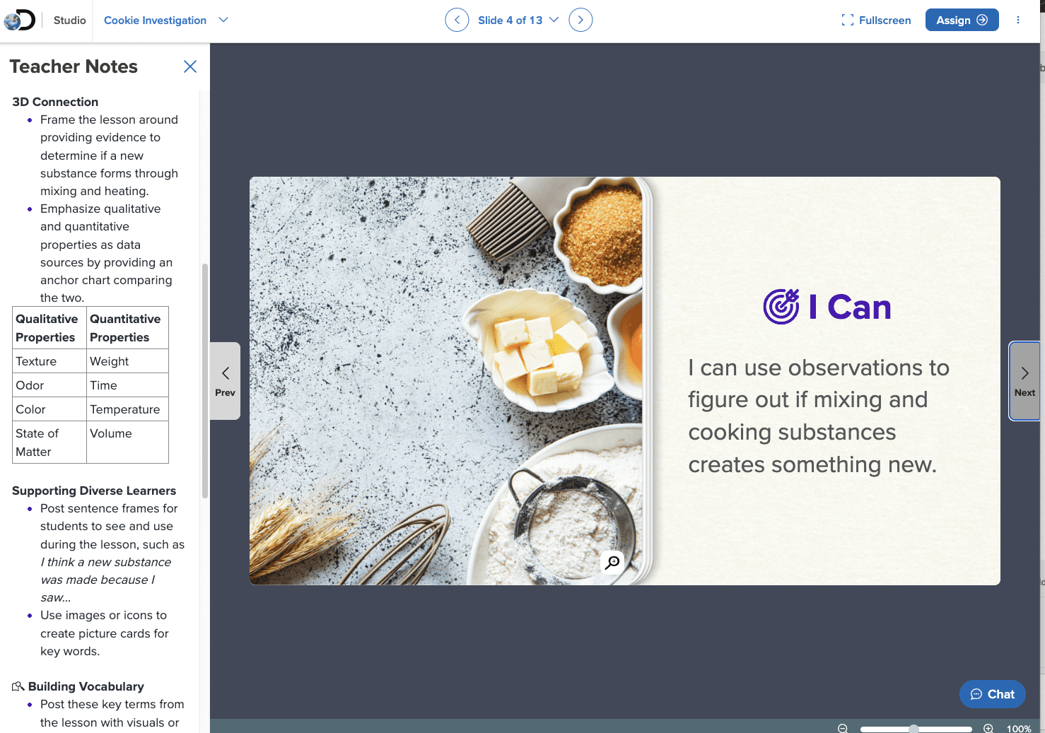 Cookie Investigation Lesson with Teacher Notes