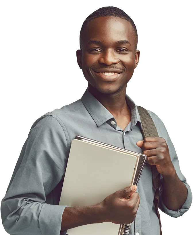 about cep man holding notebooks